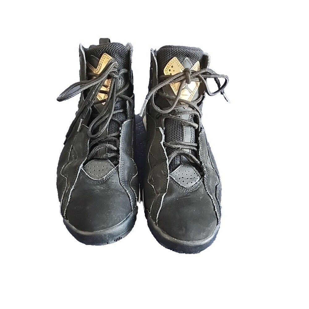 Size 10  Jordan True Flight Black Metallic Gold